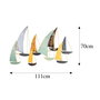 Wallity Yavuz Escultura de Pared de Metal Multicolor